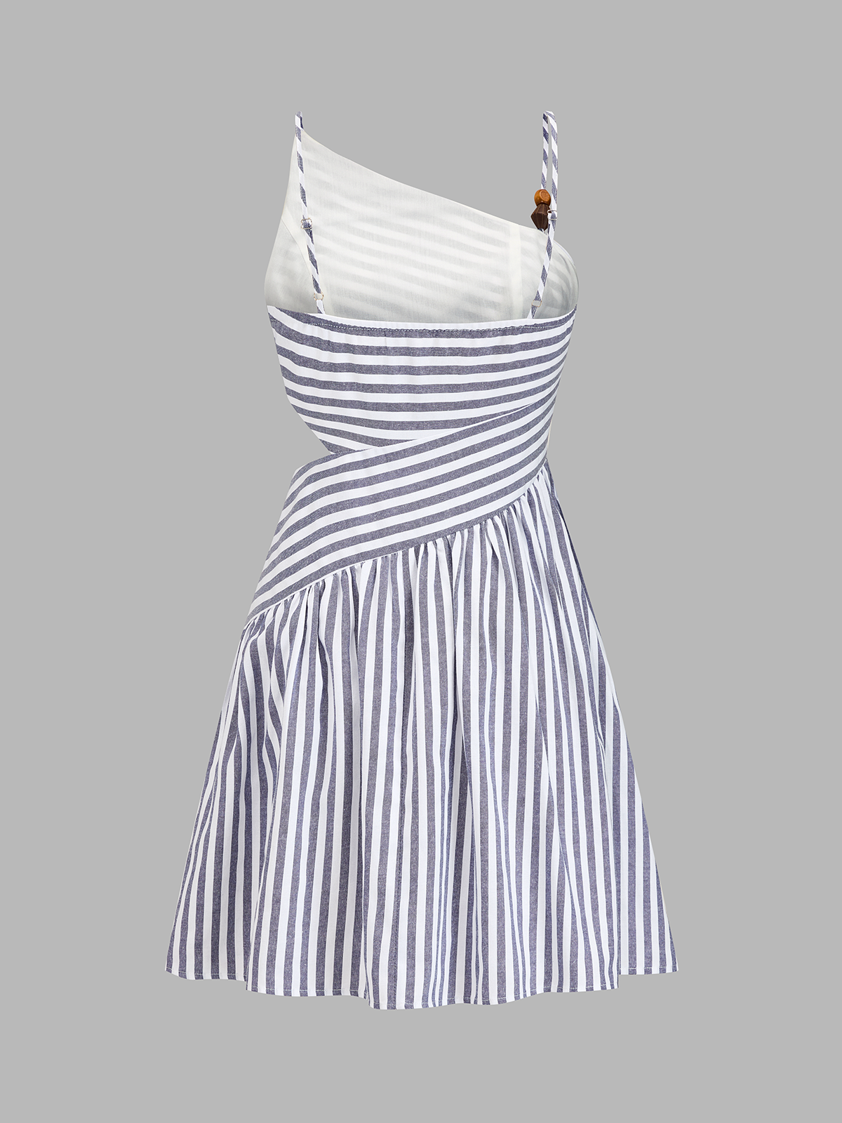 Celestine Beaded Striped Asymmetrical Mini Dress