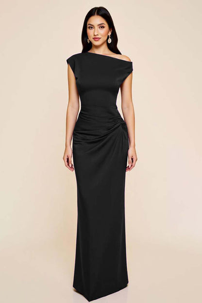 Vivienne Satin Ruched Formal Dress