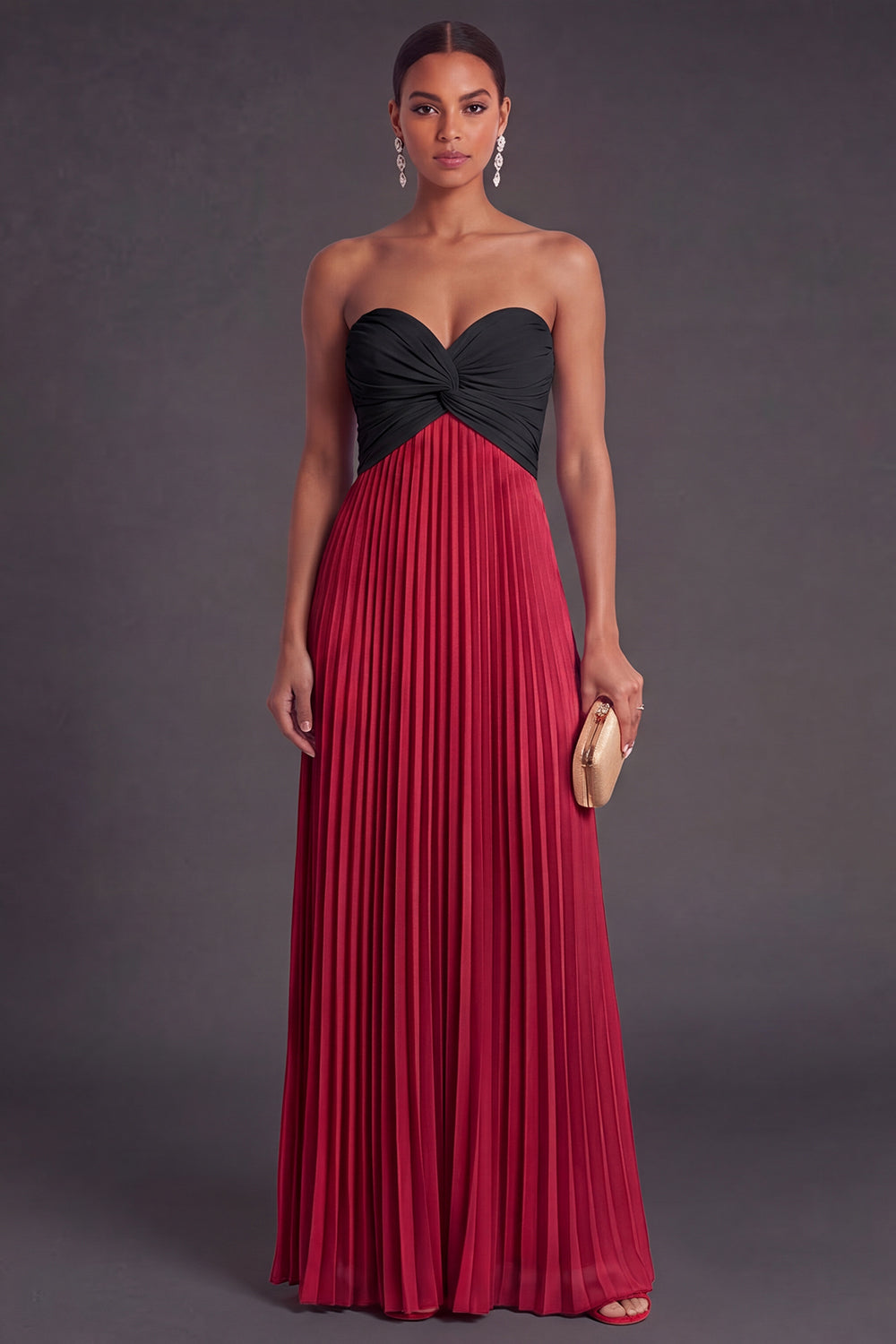 Valentina Pleated Sweetheart Formal Dress