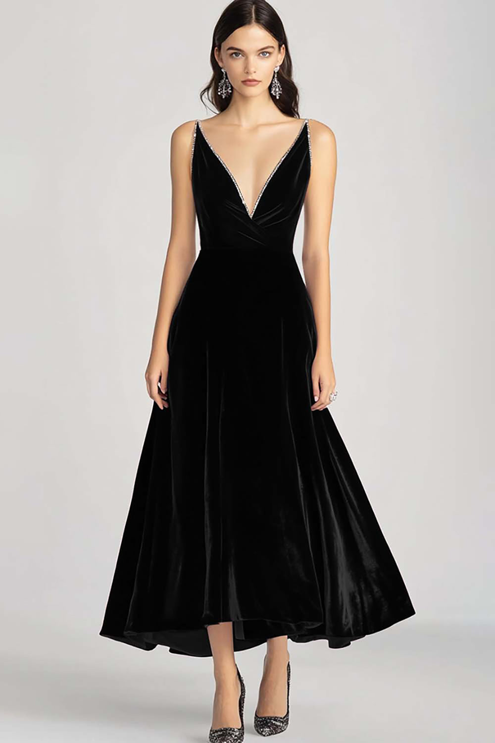Margot Velvet V-Neck Dress