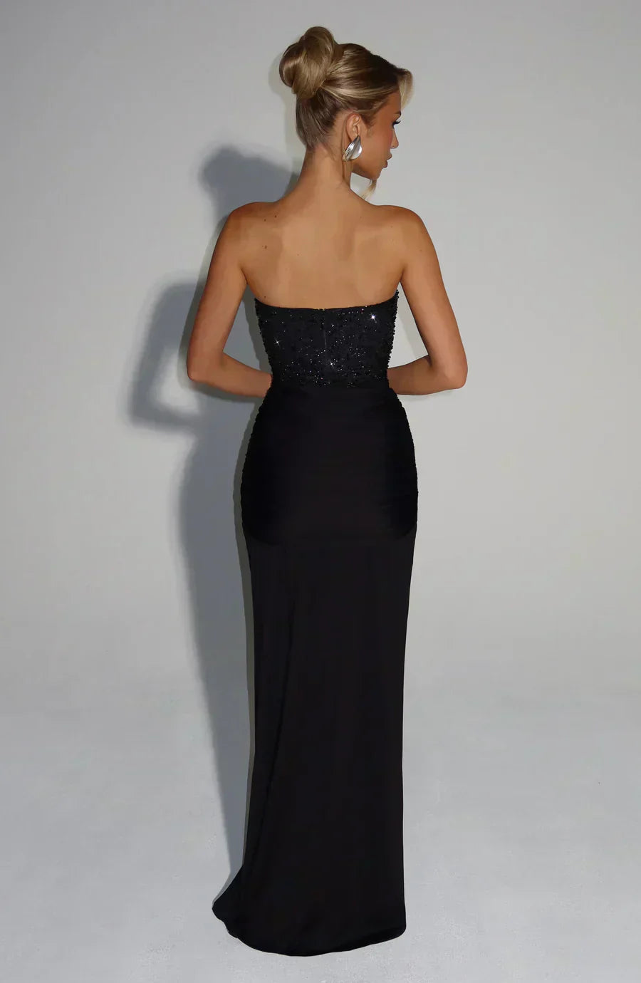 NATHALIE STRAPLESS EMBELLISHED GOWN