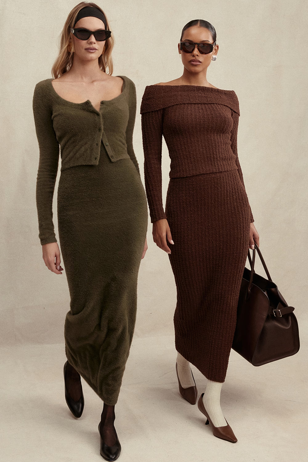 LOLA OFF-SHOULDER KNIT DRESS