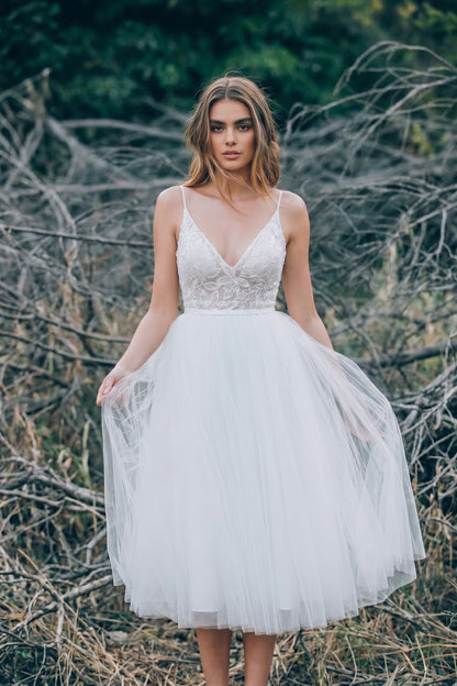 Celeste Lace Tulle A-Line Dress
