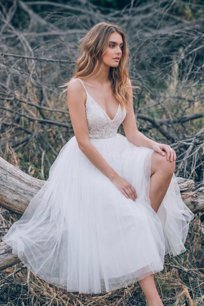 Celeste Lace Tulle A-Line Dress