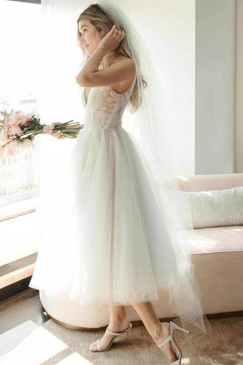 Celeste Lace Tulle A-Line Dress