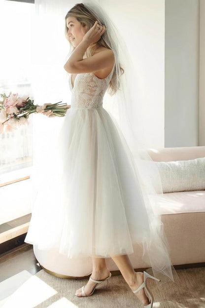 Celeste Lace Tulle A-Line Dress