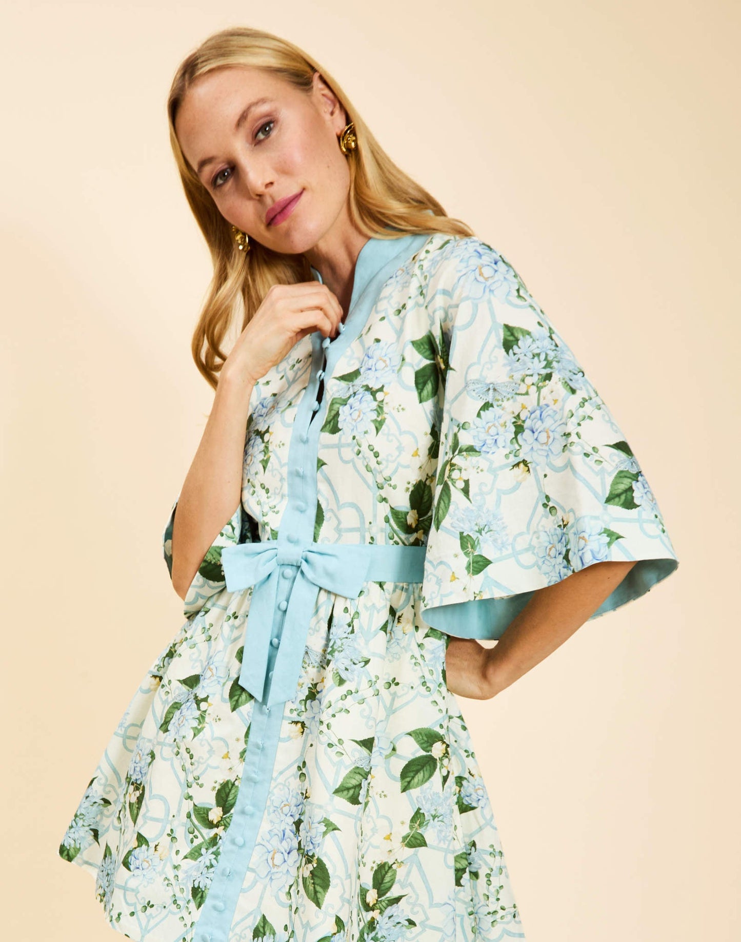 Carmen Quatrefoil Mini Dress