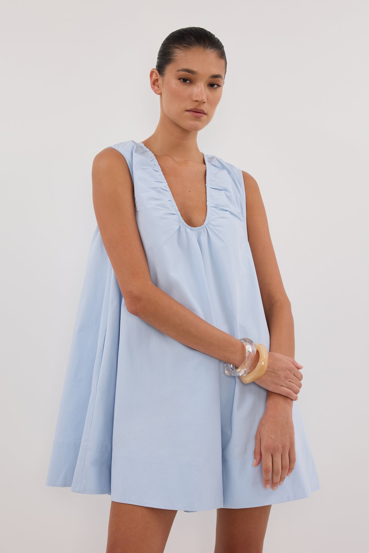 Gabby Cornflower Cotton Mini Dress