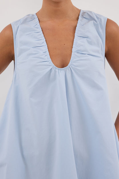 Gabby Cornflower Cotton Mini Dress