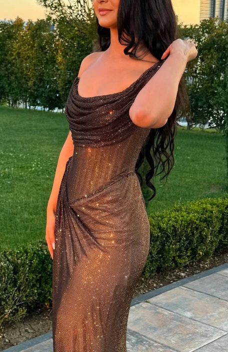 Valentina Sequin One-Shoulder Dress