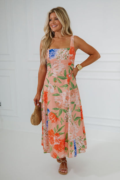 Aruba Floral Midi Dress