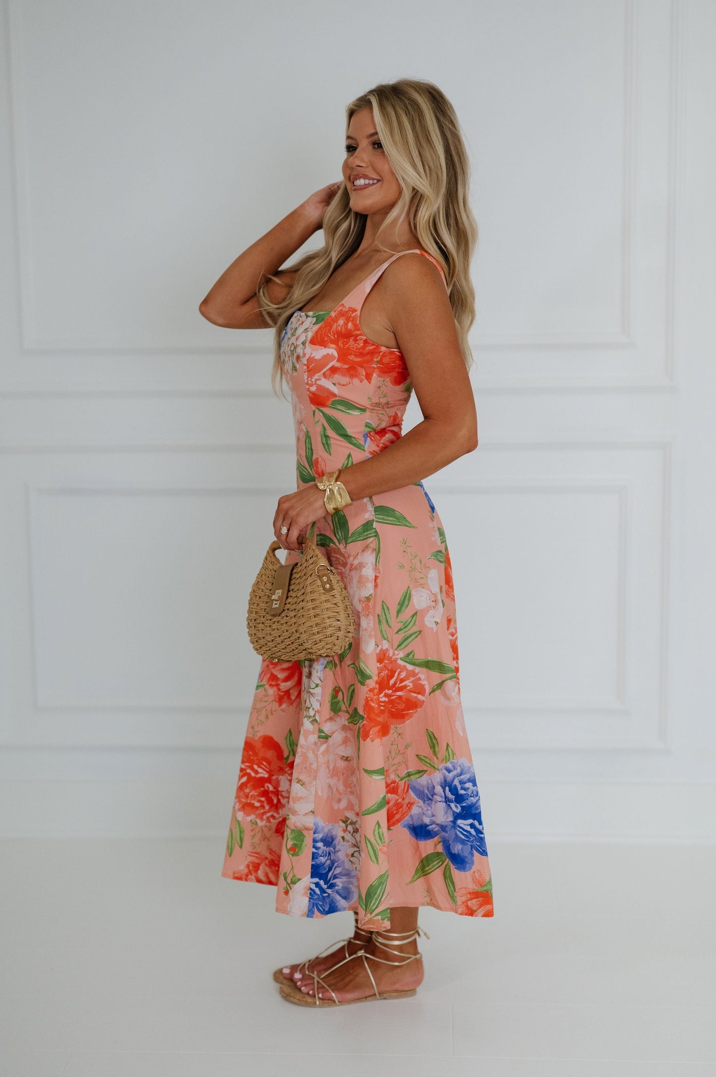Aruba Floral Midi Dress