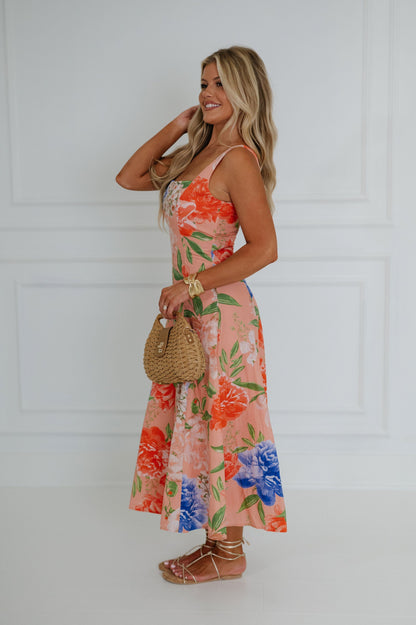 Aruba Floral Midi Dress