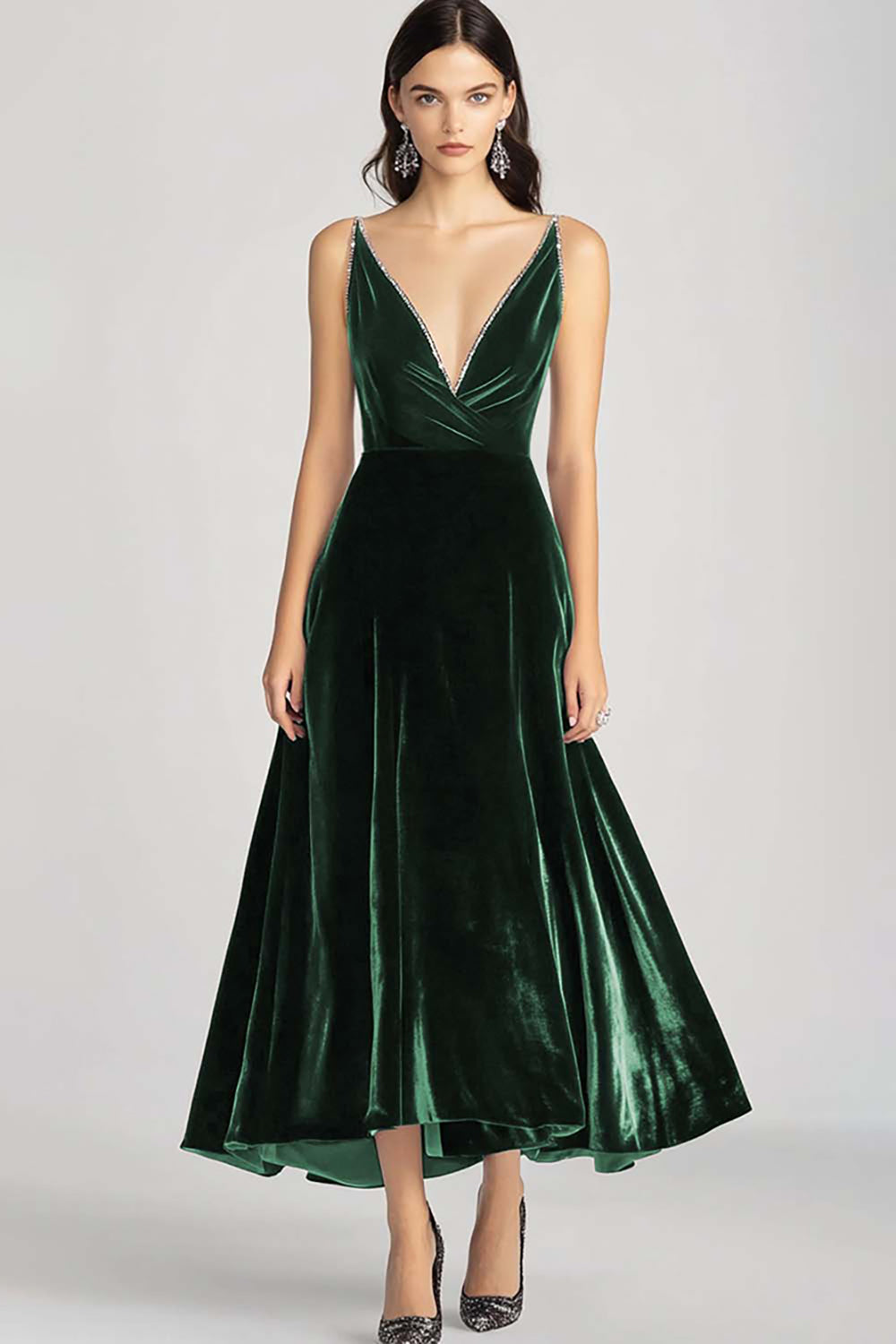 Margot Velvet V-Neck Dress