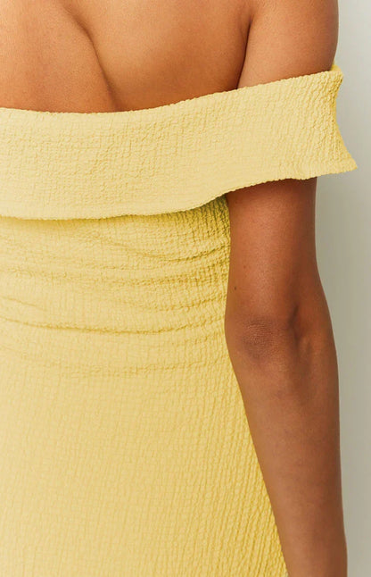 Isadora Off-Shoulder Mini Dress in Buttercream