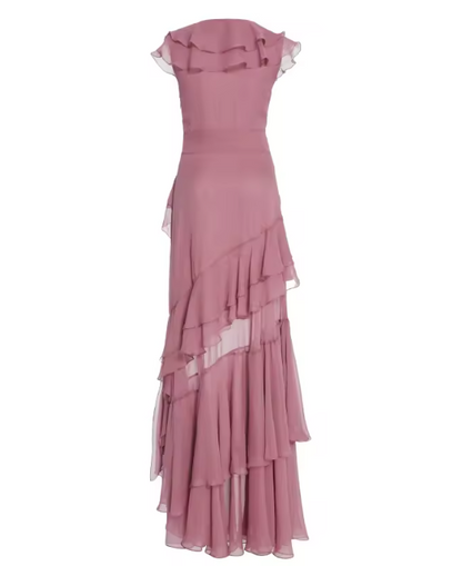 Arabella Chiffon Pleated Gown