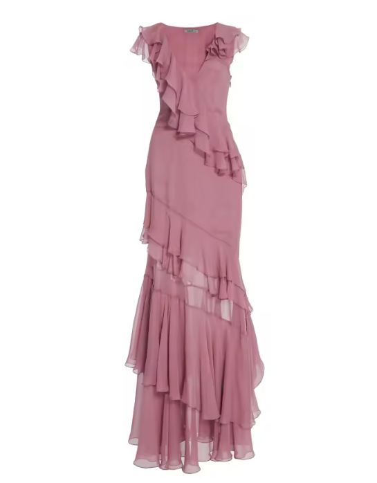 Arabella Chiffon Pleated Gown