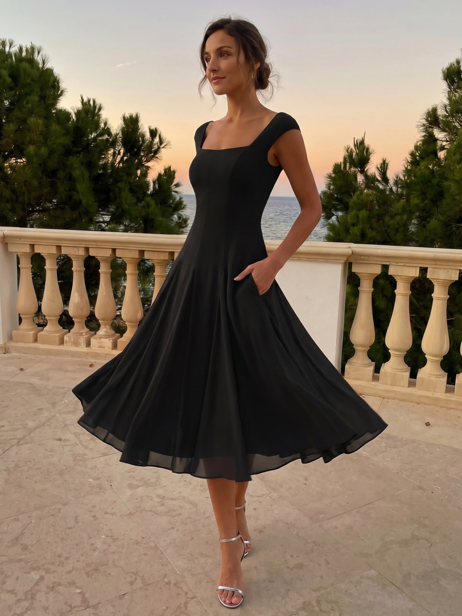 Margot A-Line Midi Dress