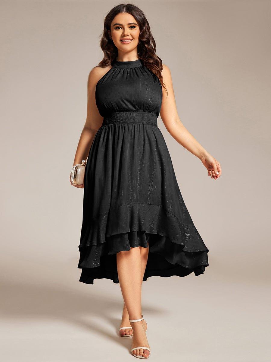 Celestine Sparkle High-Low Halter Dress