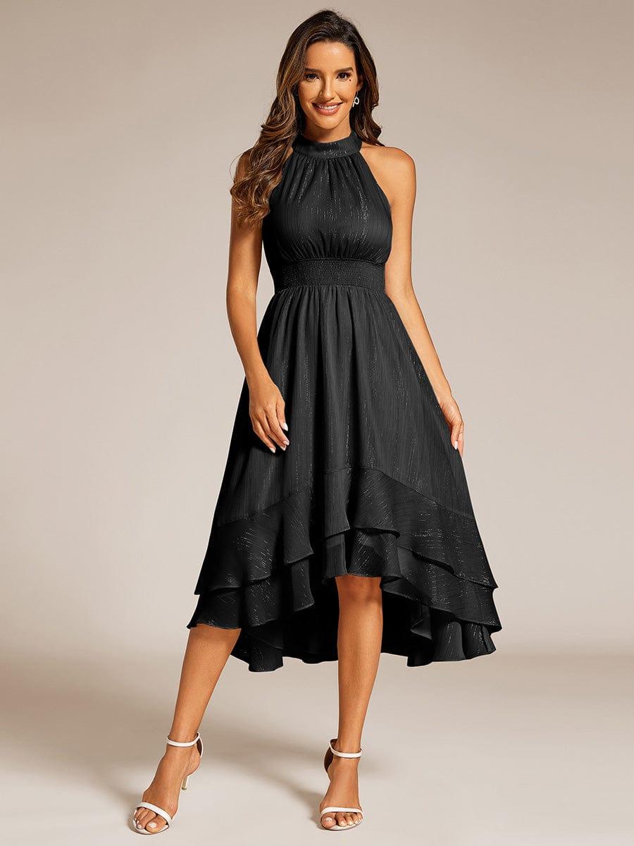 Celestine Sparkle High-Low Halter Dress