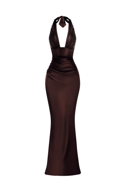 Elowen Cherry Lacquer Maxi Dress