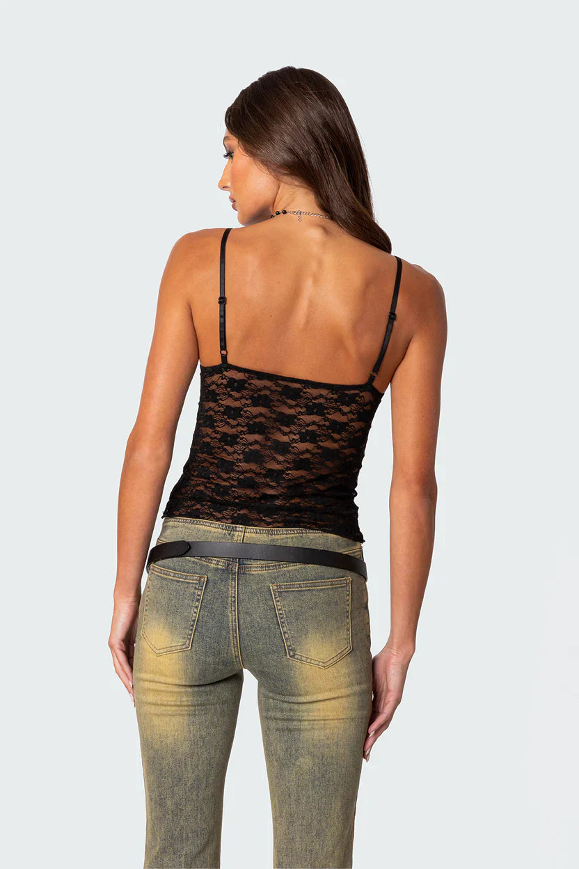 AZALEA SHEER LACE TOP