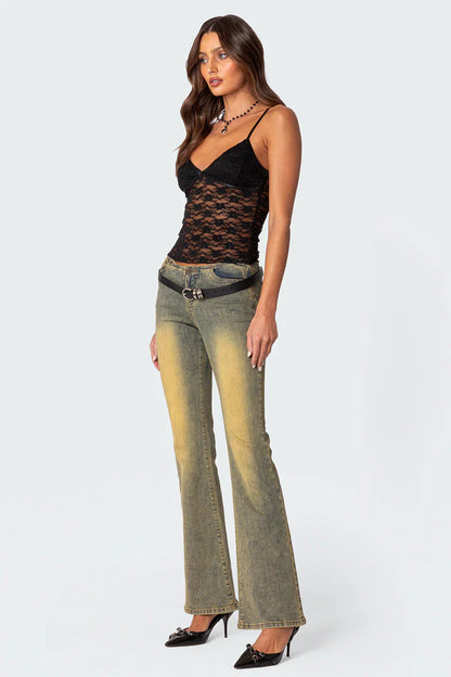 AZALEA SHEER LACE TOP