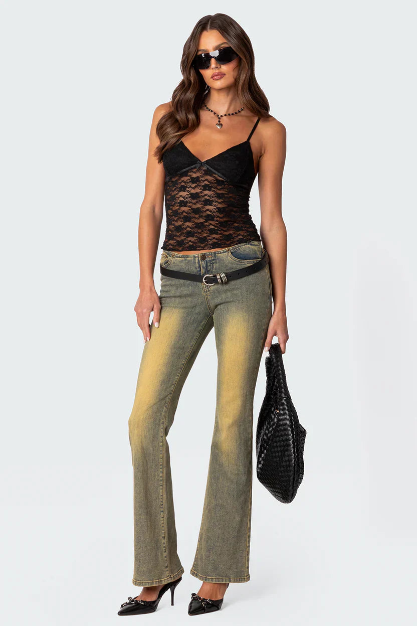 AZALEA SHEER LACE TOP