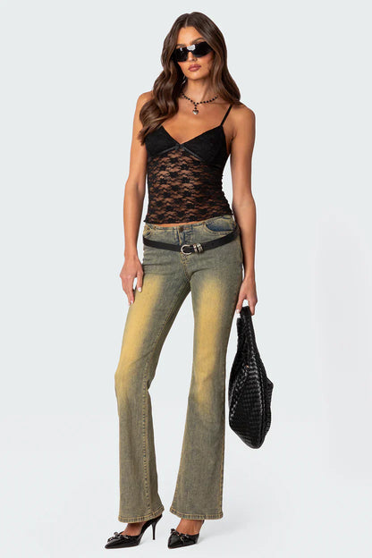 AZALEA SHEER LACE TOP