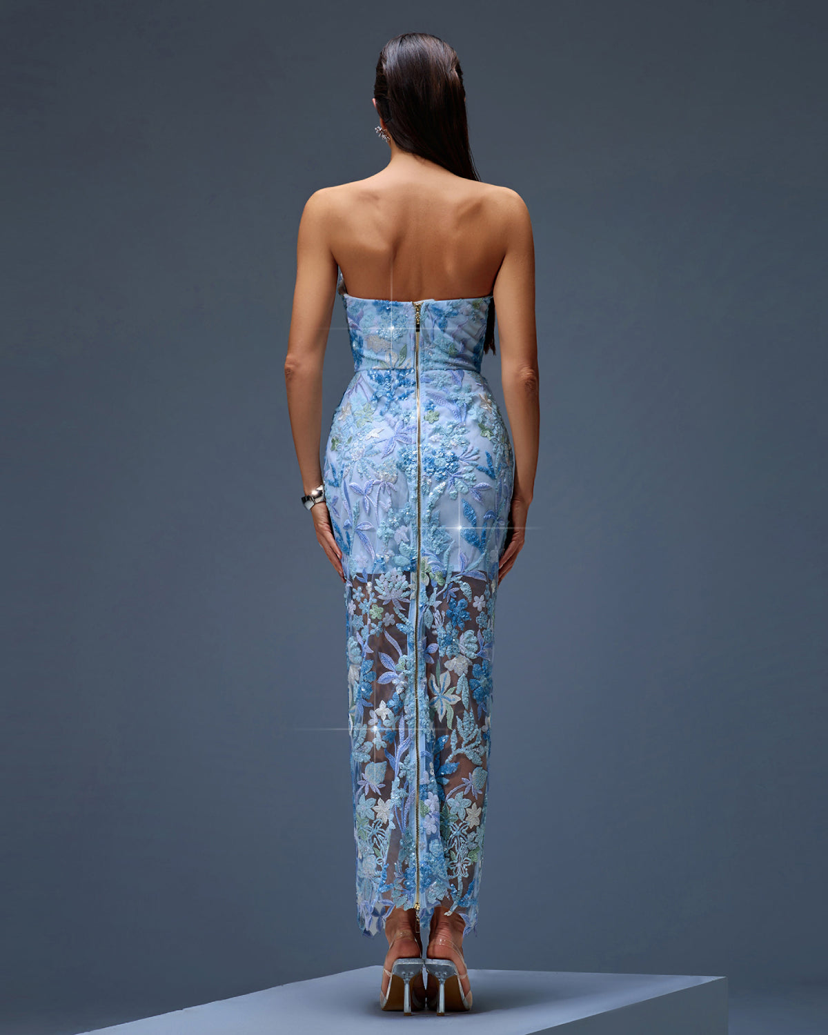 Dahlia Sequin Maxi Dress in Red