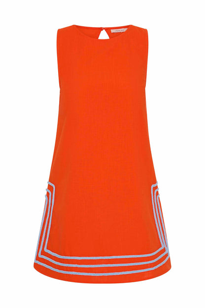 Margot Silk Mini Dress in Spritz