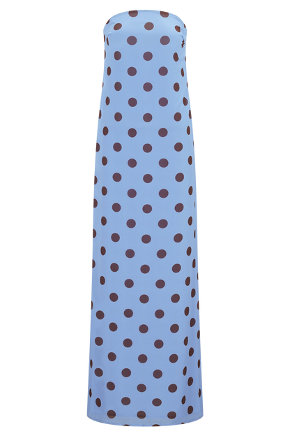 Amaya Strapless Chiffon Maxi Dress
