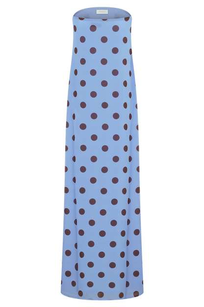 Amaya Strapless Chiffon Maxi Dress