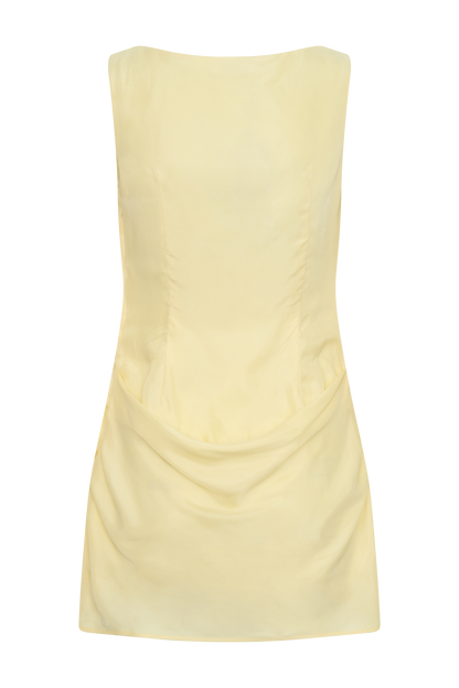 Bexley Draped Mini Dress in Dark Chocolate