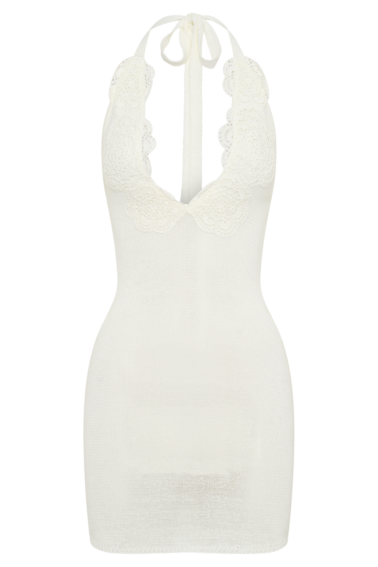 Bodhi Crochet Halter Mini Dress
