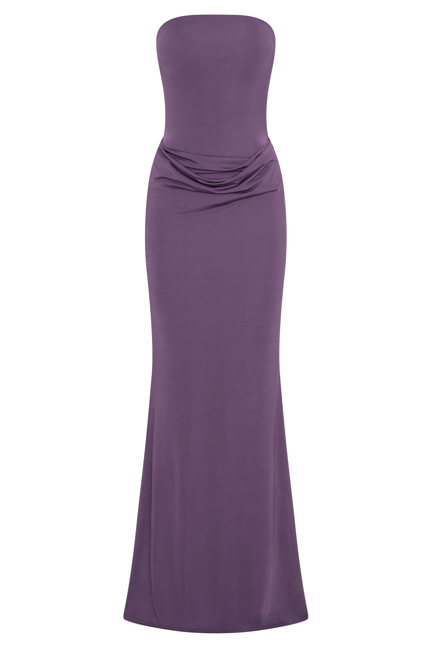 Madison Slinky Strapless Maxi Dress in Chocolate
