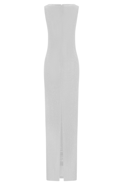 Magnolia Diamante Sleeveless Maxi Dress in Chocolate