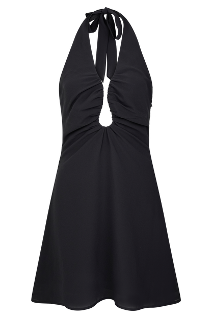 Malakhai Chiffon Halter Mini Dress
