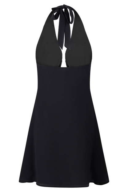 Malakhai Chiffon Halter Mini Dress