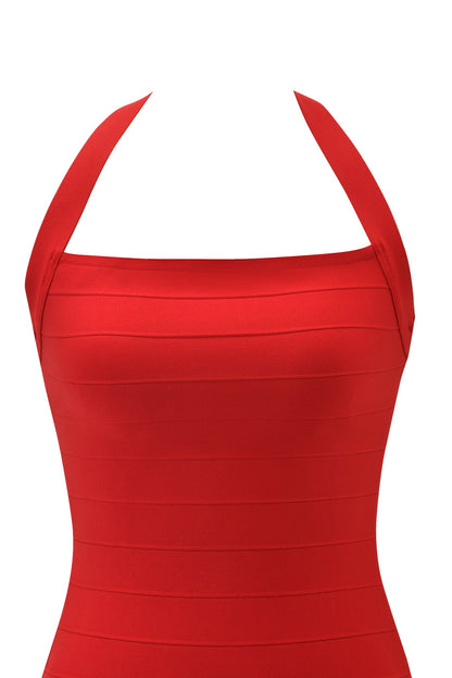 Aiden Bandage Mini Dress in Red