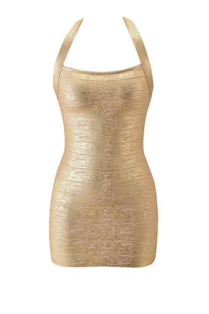 Aiden Platinum Bandage Mini Dress