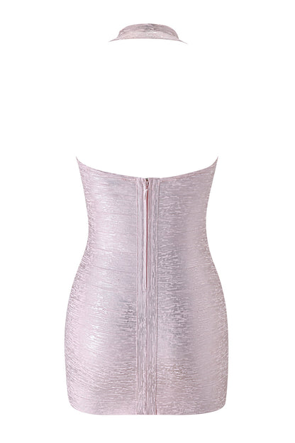Aiden Platinum Bandage Mini Dress