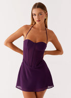 Gabrietta Plum Mini Dress