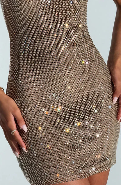 SANDRA EMBELLISHED MINI DRESS