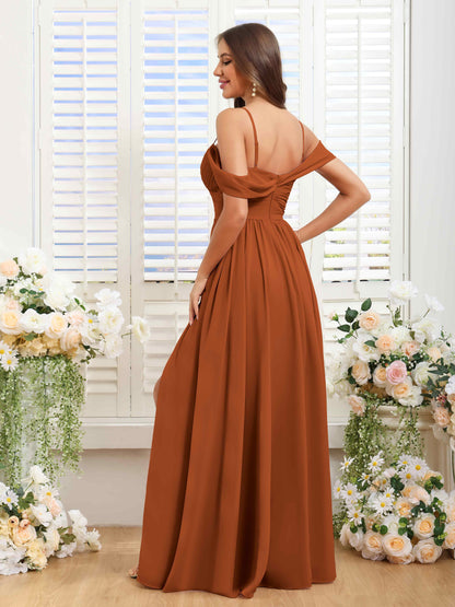 Greer Pleated Chiffon Midi Dress in Emerald