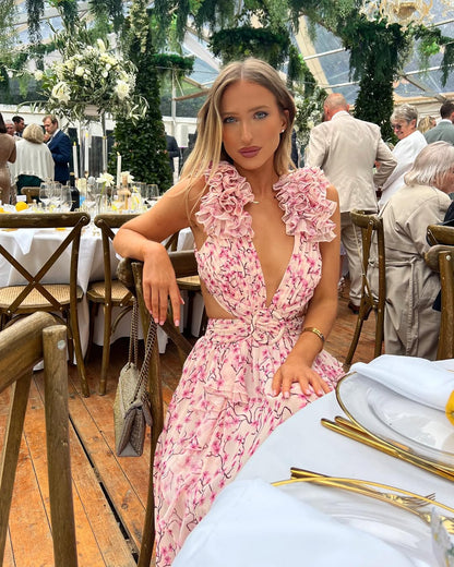 Maeve Floral Cutout Maxi Dress