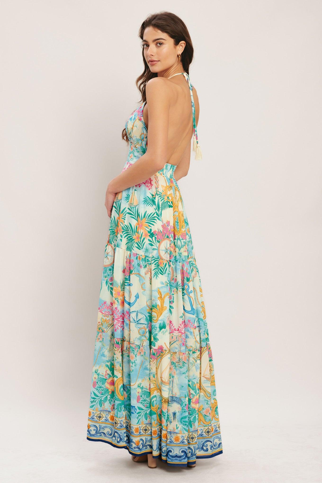 Capri Sail Away Woven Maxi Dress