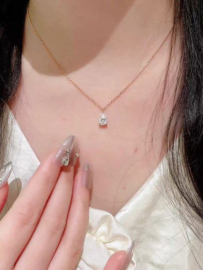 2ct Drop-Shaped Diamond Necklace