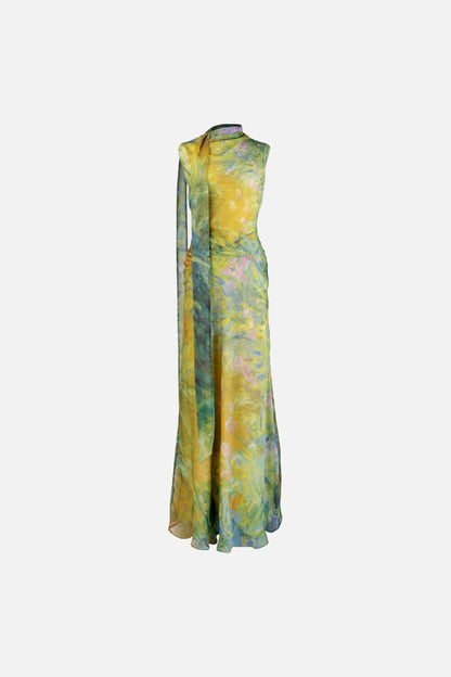 Iris Silk Maxi Dress