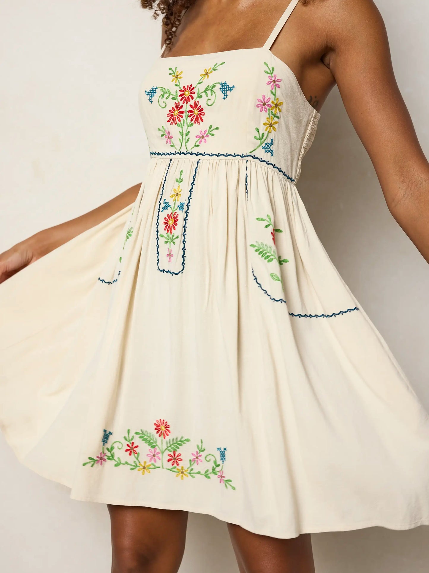 Bailey Embroidered Mini Dress